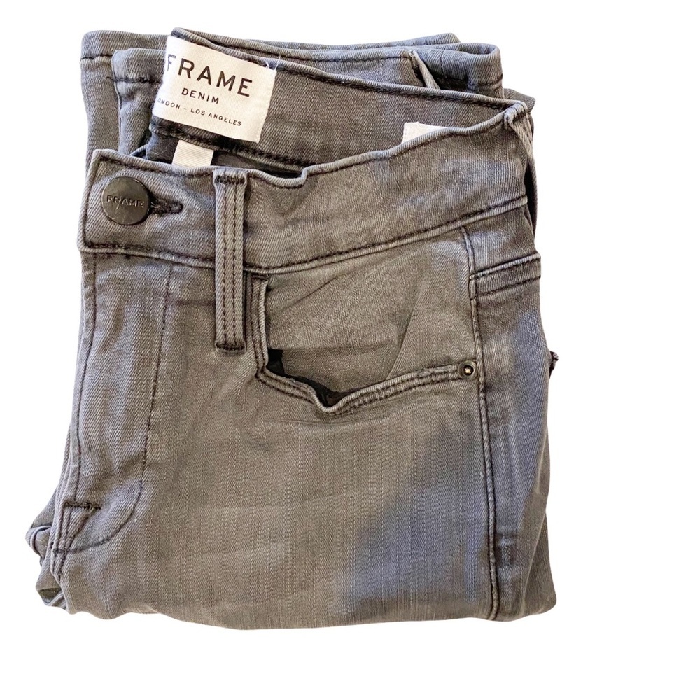 FRAME Le High Straight Skinny in Hunt - Picture 6 of 9